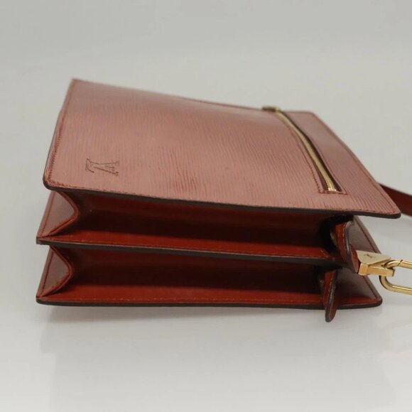 LOUIS VUITTON Epi Angian Clutch Bag Brown - Picture 4 of 15